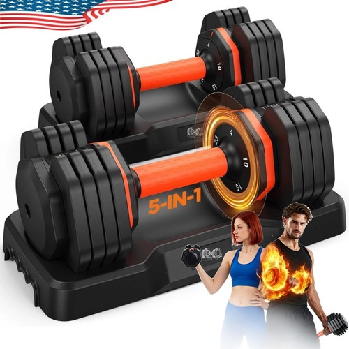 Adjustable dumbbells set - dumbbells,