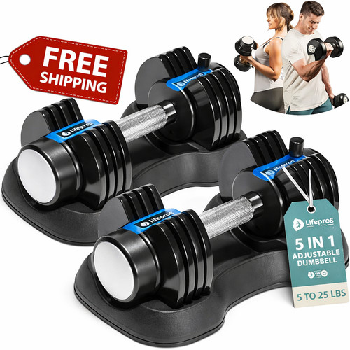 Adjustable dumbbells set 15lb - dumbbells,