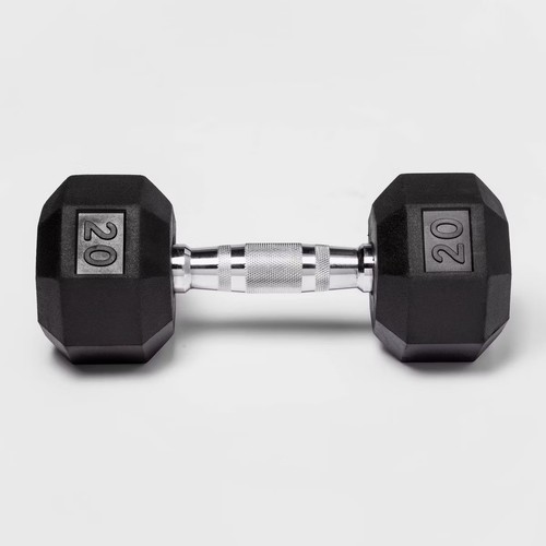 Hex dumbbell 20lbs black - 20lbs,