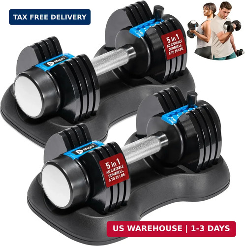 Adjustable dumbbells set - adjustable,