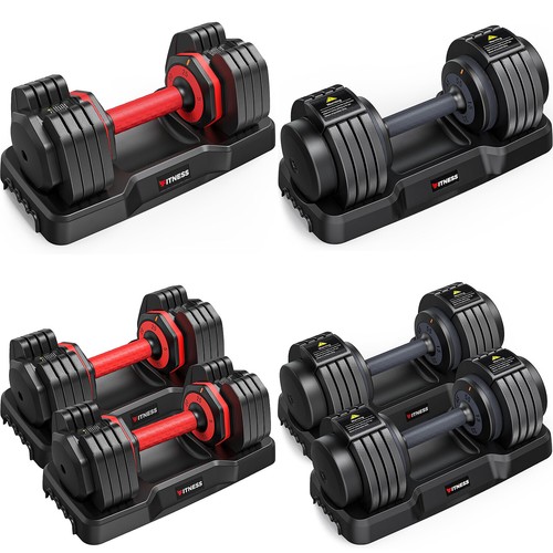 Adjustable dumbbells 55lbs - adjustable, 25/55lbs