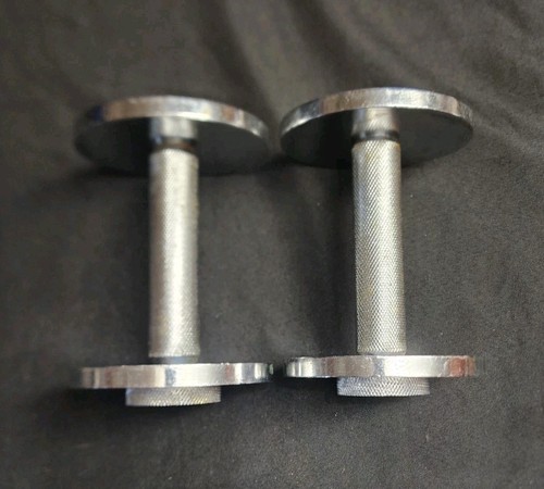 Chrome dumbbells set pair - set,